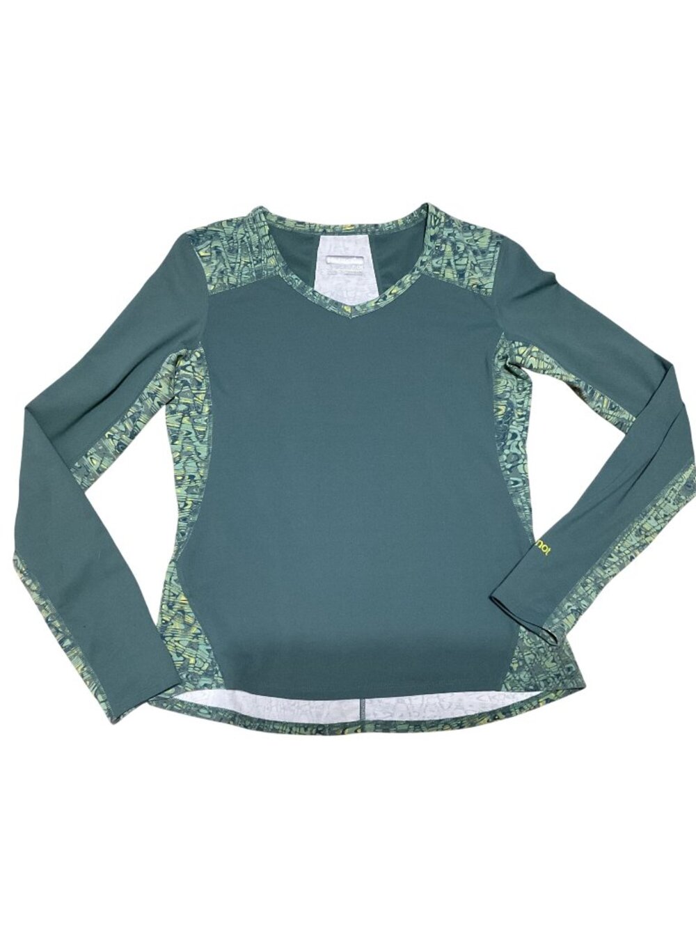 Marmot Lana Long Sleeve Crew Top Sz S Green With Thumb Holes Running Base Layer